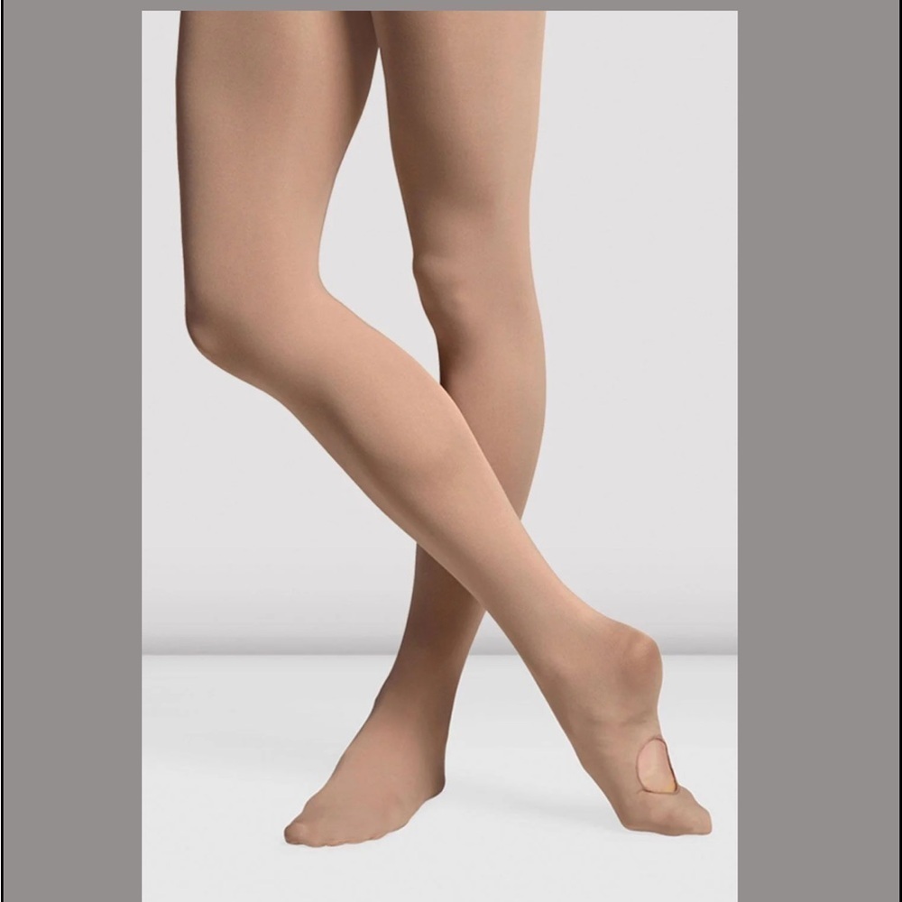 New Bloch Ladies Adaptatoe Tights in Tan L/XL